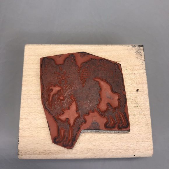Vintage Thats all She Stamped Papillon Rubber Stamp Wood F756 Ching ‘92 - Picture 4 of 5